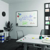 Melamine Dry Erase Board, 72" x 48", White Surface, Black Aluminum Frame