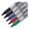 Fine Tip Permanent Markers, Fine Tip, Assorted Colors, 5/Pack