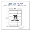 Waterproof Film Address Labels With Sure Feed Technology. Laser, 1 x 2.63, White, 30/Sheet, 10 Sheets/Pack