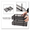 Metal Mesh Stackable Letter Tray, 2-Tier, Letter Size, 10.5 x 13.25 x 7.5, Black