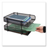 Metal Mesh Stackable Letter Tray, 2-Tier, Letter Size, 10.5 x 13.25 x 7.5, Black