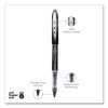 Vision Elite Rollerball Pen, Stick, Micro 0.5 Mm, Black Ink, Black/Clear Barrel, Dozen