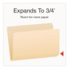 Manila File Folders, Straight Tabs, Legal Size, 0.75" Expansion, Manila, 100/Box