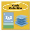 Recycled Pop-Up Notes In Oasis Collection Colors, Cabinet Pack, 3" x 3", Assorted Colors, 70 Sheets/Pad, 18 Pads/Pack