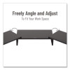 Adjustable Dual Monitor Stand, 18.1 To 51.25 x 9.25 x 4.75, Black, Supports 44 Lbs