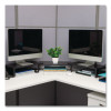 Adjustable Dual Monitor Stand, 18.1 To 51.25 x 9.25 x 4.75, Black, Supports 44 Lbs