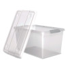 Store And Slide Latching Lid Storage Bin, 61 Qt, 15.55 x 23.42 x 12.99, Clear