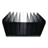 Steel Vertical File Organizer, 8 Sections, Letter Size Files, 11 X 15 X 7.75, Black