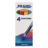 Crayons Made With Soy, Regular Size, 0.37" x 3.7", 4 Assorted Colors, 4/Pack, 288 Packs/Carton