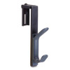 Cubicle Double Coat Hook, Plastic, Gray, Supports 10 Lbs