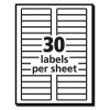 Permanent Trueblock File Folder Labels With Sure-Feed Technology, 0.66 x 3.44, White, 30/Sheet, 50 Sheets/Box