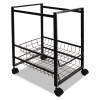 Mobile File Cart With Sliding Baskets, Metal, 2 Drawers, 1 Bin, 12.88" x 15" x 21.13", Black