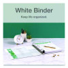 Premier Easy Open Clearvue Locking Slant-D Ring Binder, 3 Rings, 4" Capacity, 11 X 8.5, White