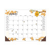 Recycled Honeycomb Desk Pad Calendar, Honeycomb Artwork, 18.5 x 13, White/Multicolor Sheets, 12-Month (Jan To Dec): 2026