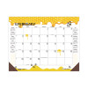 Recycled Honeycomb Desk Pad Calendar, Honeycomb Artwork, 18.5 x 13, White/Multicolor Sheets, 12-Month (Jan To Dec): 2026