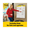 Vertical-Orientation Self-Stick Easel Pads, Presentation Format (1.5" Rule), (30) White 25 x 30 Sheets, 2/Carton