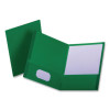 Twin-Pocket Folder, Accommodates (100) 11 x 8.5 Sheets, Green, 25/Box
