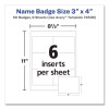 Clip-Style Name Badge Kit, Clear, 3 x 4 Insert, 50 Badges/Box