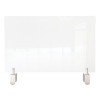 Clear Partition Extender With Attached Clamp, 29 X 3.88 X 18, Thermoplastic Sheeting