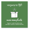 White Molded Fiber Clamshell Containers, Compostable, 5.9 x 5.9 x 2.9, White, Sugarcane, 400/Carton