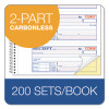 Multipart Money/Rent Receipt Book, Two-Part Carbonless, 7.13 x 2.75, 4 Forms/Sheet, 200 Forms Total