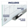 Infinity Magnetic Glass Calendar Board, Monthly Planning/Scheduling, 48" x 36", White Surface