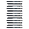 Inkjoy Gel Pen, Retractable, Medium 0.7 Mm, Black Ink, Black Barrel, Dozen