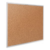 Classic Series Cork Bulletin Board, 60" x 36", Tan Surface, Anodized Aluminum Frame