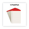 Colored Perforated Ruled Writing Pads, Wide/Legal Rule, (50) Ivory 8.5 x 11 Sheets, Dozen