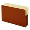 End Tab File Pocket, 3.5" Expansion, Legal Size, Redrope, 10/Box