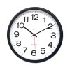 Indoor/Outdoor Round Wall Clock, 13.5" Overall Diameter, Black Case, 1 Aa (Sold Separately)