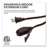 Household Extension Cord, 6 Ft, 13 A, Brown, 10/Pack