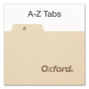 A-Z Index Card Dividers, Pre-Printed, 1/5-Cut Top Tab For 5 x 8 Cards, Manila, 25/Pack