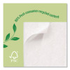 Eco Recycled Paper Napkins, 1-Ply, 12.75 x 11.25, White, 400/Pack, 12 Packs/Carton