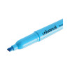 Pocket Highlighters, Fluorescent Blue Ink, Chisel Tip, Blue Barrel, Dozen