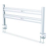 Slat Rail With Posts For Slat Wall System For 32" Tvs, 8.1w x 5.7d x 5.51h, Silver, Supports 33 Lb