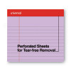 Colored Perforated Ruled Writing Pads, Wide/Legal Rule, (50) Orchid 8.5 x 11 Sheets, Dozen