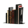 Economy Bookends, 4.75 x 5.25 x 5, Heavy Gauge Steel, Black, Pair