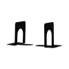 Economy Bookends, 4.75 x 5.25 x 5, Heavy Gauge Steel, Black, Pair