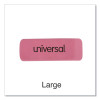 Bevel Block Erasers, For Pencil Marks, Slanted-Edge Rectangular Block, Large, Pink, 20/Pack