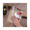 Bevel Block Erasers, For Pencil Marks, Slanted-Edge Rectangular Block, Large, Pink, 20/Pack