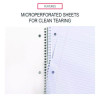 Wirebound Notebook, 3-Subject, Medium/College Rule, Black Cover, (120) 11 x 8.5 Sheets