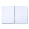Wirebound Notebook, 1-Subject, Quadrille Rule (4 Sq/In), Black Cover, (70) 10.5 x 8 Sheets