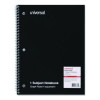 Wirebound Notebook, 1-Subject, Quadrille Rule (4 Sq/In), Black Cover, (70) 10.5 x 8 Sheets