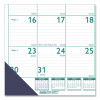Express Track Monthly Desk Pad Calendar, 22 x 17, White/Teal Sheets, Teal Binding, 13-Month: Jan 2026 To Jan 2027