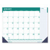 Express Track Monthly Desk Pad Calendar, 22 x 17, White/Teal Sheets, Teal Binding, 13-Month: Jan 2026 To Jan 2027