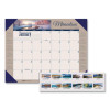Earthscapes Recycled Monthly Desk Pad Calendar, Motivational Photos, 22 x 17, Blue Binding/Corners, 12-Month (Jan-Dec): 2026