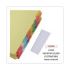 Deluxe Extended Insertable Tab Indexes, 8-Tab, 11 x 8.5, Buff, Assorted Tabs, 24 Sets