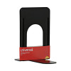 Jumbo Deluxe Economy Bookends, Nonskid Base, 5.88 x 8.25 x 9, Heavy Gauge Steel, Black, Pair