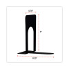 Jumbo Deluxe Economy Bookends, Nonskid Base, 5.88 x 8.25 x 9, Heavy Gauge Steel, Black, Pair